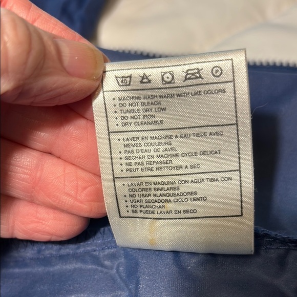 Vintage Nike Blue and White Full Zip Windbreaker Jacket with Orange Accents - Picture 9 of 12